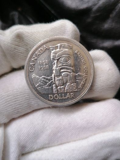 1958 Canada Silver One Dollar Coin