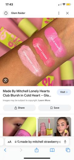 Made by Mitchell liquid blush strawberry cream