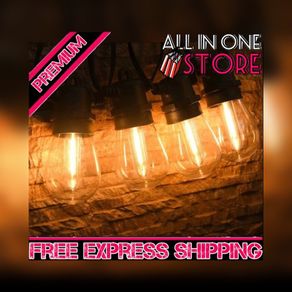 LED Festoon Lights Outdoor String Lights 120FT with 35 Plastic Bulbs IP65 Festoon Lights Mains Powered Patio Lights for Garden Balcony Party (FREE POSTAGE)