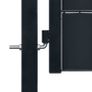 Fence Gate PVC and Steel 100x124 cm Anthracite Image 3