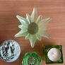 A Collection of Green Glass Items.(6) Image 4