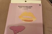 2 x adhesive love mirrors