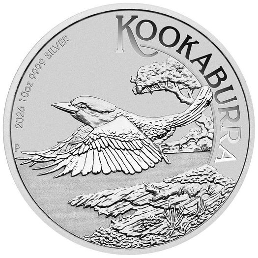 2026 Australia 10 Dollars 10 oz Silver Bullion Coin Australian Kookaburra BU ( In Capsule)