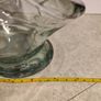 OLD CUT Vintage Handcrafted large glass LITE BLUE OR SEA GREEN swan plants flowers OR candle centerpiece Image 4