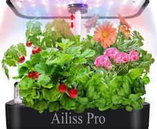 Hydroponics Growing System 12 Pods Herb Garden Indoor Herb Garden Starter Kit Auto Smart Garden Planter with Cycle Timing Function and Adjustable LED Lighting,Aeroponics Growing System,Herb Grower