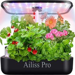 Hydroponics Growing System 12 Pods Herb Garden Indoor Herb Garden Starter Kit Auto Smart Garden Planter with Cycle Timing Function and Adjustable LED Lighting,Aeroponics Growing System,Herb Grower