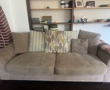Three-seater fabric sofa