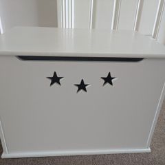 Wooden toy storage box