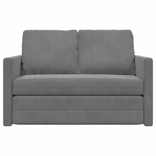 Folding Sofa Bed Dark Grey 122 x 70 x 60 cm Velvet