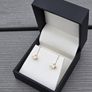 Brand New 14ct Yellow Gold Natural Solitaire Diamond Earrings Image 4