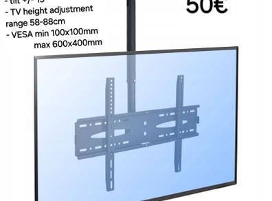 Tv Ceiling Mount Bracket Tilt 32"-72"