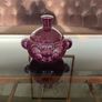 Vintage Sadler Pottery Beetroot Funny Face Lidded Jar Glazed Burgundy Image 3