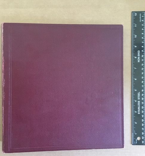 Three (two blue and one wine colour) FG Warwick Stamp Album  with over 49 pages inc stamp mounts.