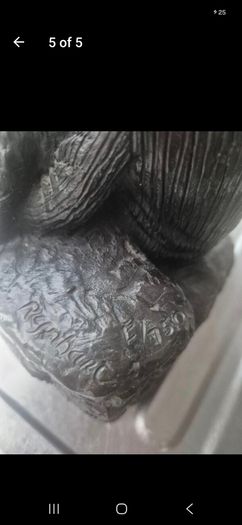 Rare Signed Jeanne Rynhart Limited Edition Bronze "Old Sailor & Boy" (E/750)