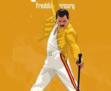 Queen - Freddie Mercury - Rare Mini Print/Poster