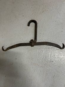 Antique iron swindle hook