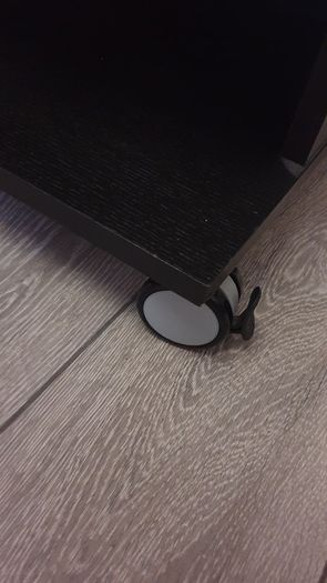 black large tv television console desk