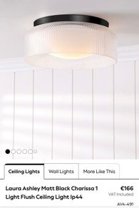 Laura Ashley Charissa Ceiling Light with Glass Crack.