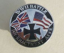 WW2 Battle Re-enactment Association - a finely made enamel badge (1960's / 1970's)