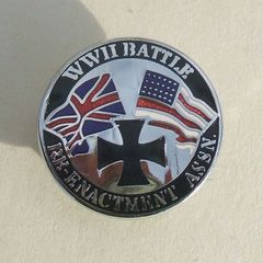 WW2 Battle Re-enactment Association - a finely made enamel badge (1960's / 1970's)