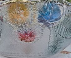 Vintage French Large Glass Salad Bowl