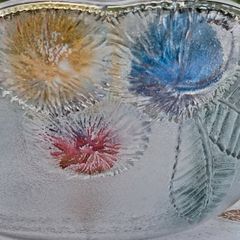 Vintage French Large Glass Salad Bowl