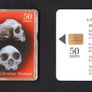 1999 Gibraltar 50 unit Dawn Of History , Bibraltar Woman (showing skulls) (Gemplus - GEM5 (Red)) Phonecard Image 4