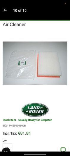 Land Rover - Service kit - OEM New Parts - PUMA diesel - Defender