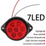 7LED Round Clearance Side Marker Light Truck Trailer Lamp Yellow Amber White Red DC12V Image 2