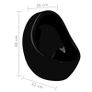 Wall Hung Urinal with Flush Valve Ceramic Black Image 7