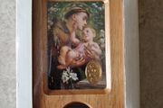 Wall Mounted Wooden Holy Water Dispenser