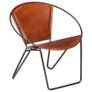 Chair Brown Real Leather Image 2