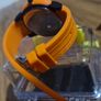 HEAD Unisex Analogue Quartz Watch with Silicone Strap H160101, black/orange, Strap. Image 4