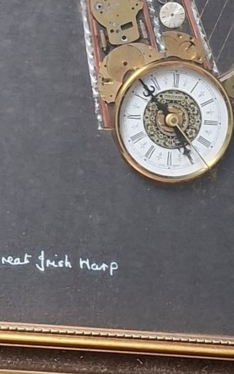 Vintage John Ammon 1918 harp clock