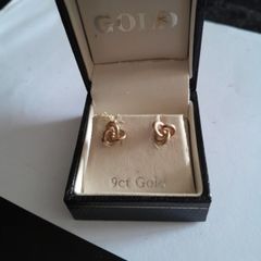 ladies 9ct gold earrings