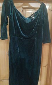 Collectif Green Velvet Dress