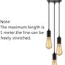 NEW SALE | Black Industrial Pendant Light with 3 Lights,Vintage Farmhouse Hanging Light Image 4