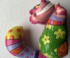 Walt Disney by Romero Britto Cheshire Cat Lying Mini Figurine 2011