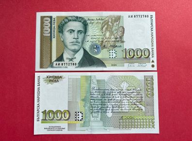Bulgaria  1,000 Levs  1994. ( uncirculated )