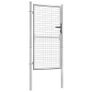 Garden Gate Galvanised Steel 105x200 cm Silver Image 2