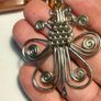 Mid Century Sterling Silver,Amber,Agate and Spinel Necklace Image 6