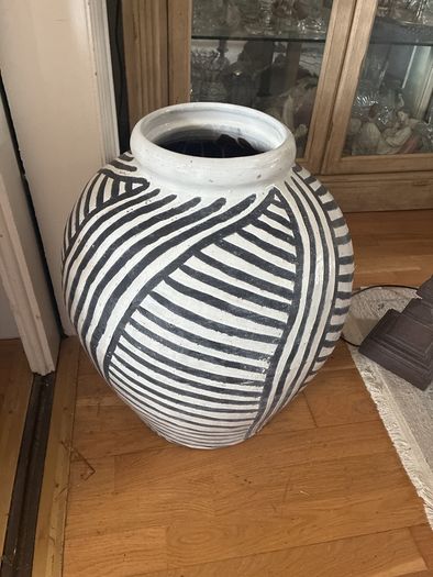 Large extremely heavy pottery vessel