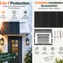 Fixed Metal Door & Window Awning  112.5 X 59cm Black Steel Canopy Image 2