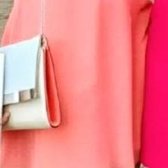 Asos peachy orange chiffon dress