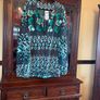 SAMOON further reduced. new top in green with mixed colours . Long sleeved and open v neck front Image 3