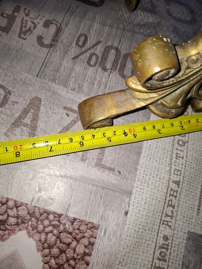 Solid Brass Gothic or Renaissance Revival Fire Dog, architectural finial at the top spearhead or spire