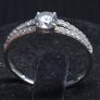 Vintage 9ct White Gold 375 Solitaire Ring Size 59.5 Image 2