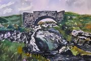 old stone bridge Sally gap watercolour