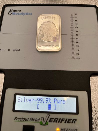 1oz Fine 999 Silver Bullion Indian/Buffalo Bar.