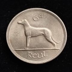 Ireland - 1968 - 6 Pence - Wolfhound - KM.13a - UNC      [338]